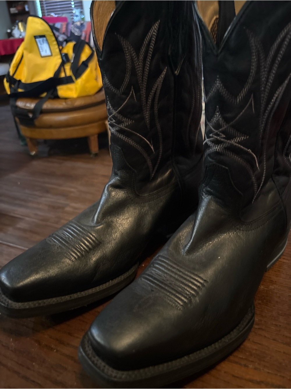 Cody James Xtreme Xero Gravity Western Boots Mens 10D Black Leather Square Toe